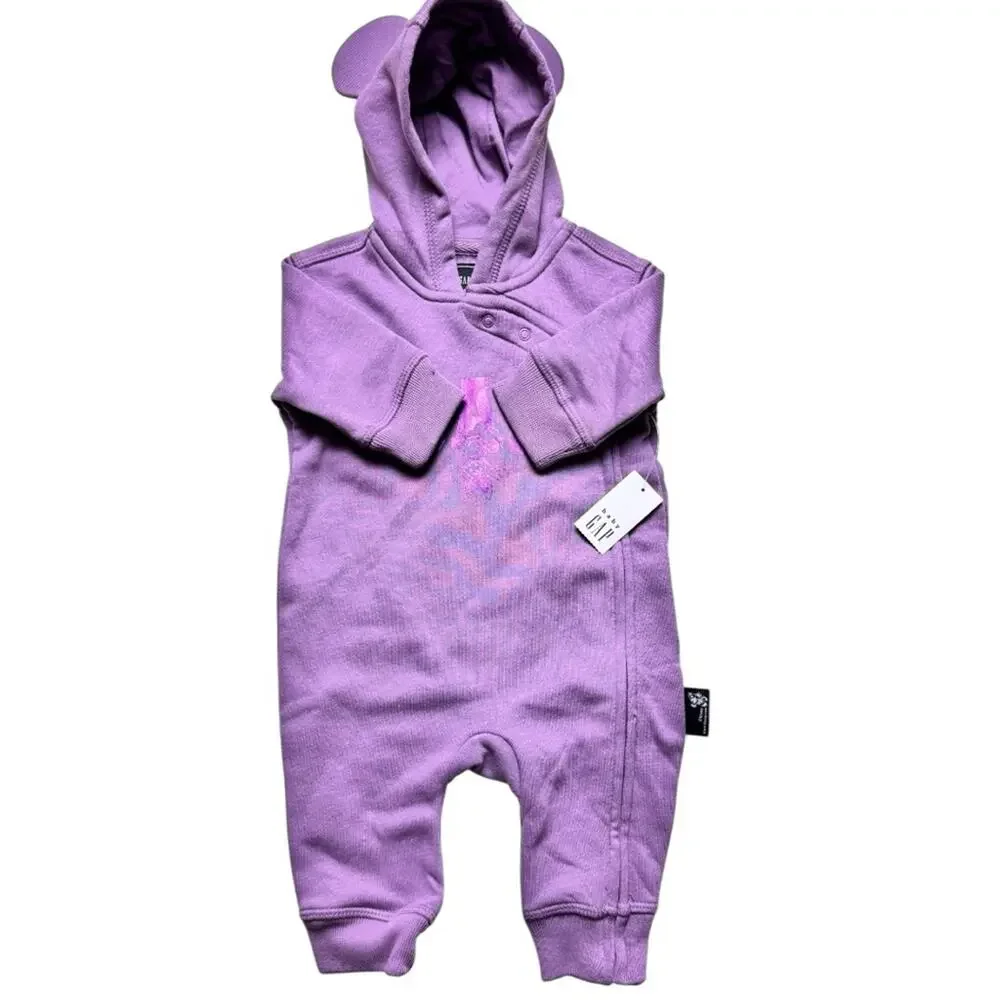 Baby Gap Kids Minnie Mouse Size Zipper Closure One Piece Sz 0-3 M New With Tags